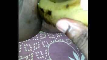 Tamil girl play with banana video