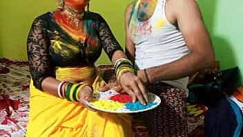 Bahu plays Holi with Sasurji on Holi by opening Bhurr, Desi Bengali Chudai Video video